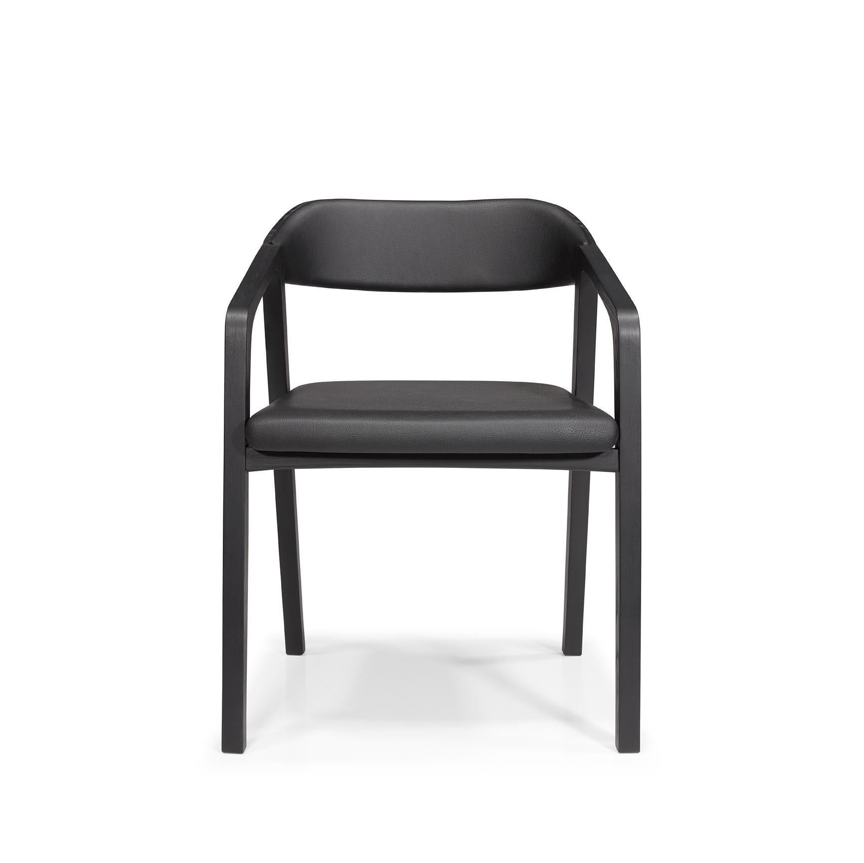 Modern Slomo Chair, Ebonized Oak For Sale