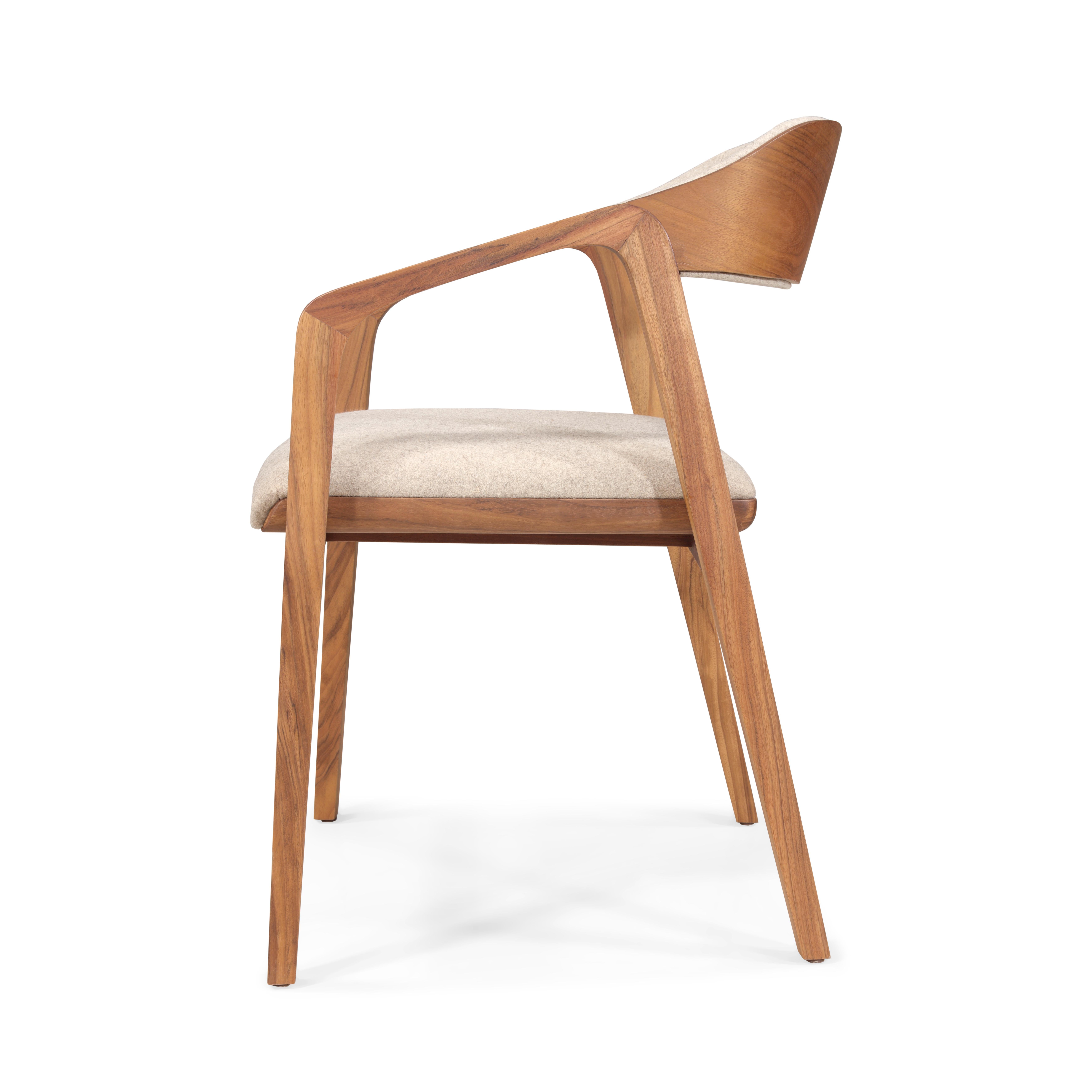 Modern Slomo Chair, Walnut For Sale