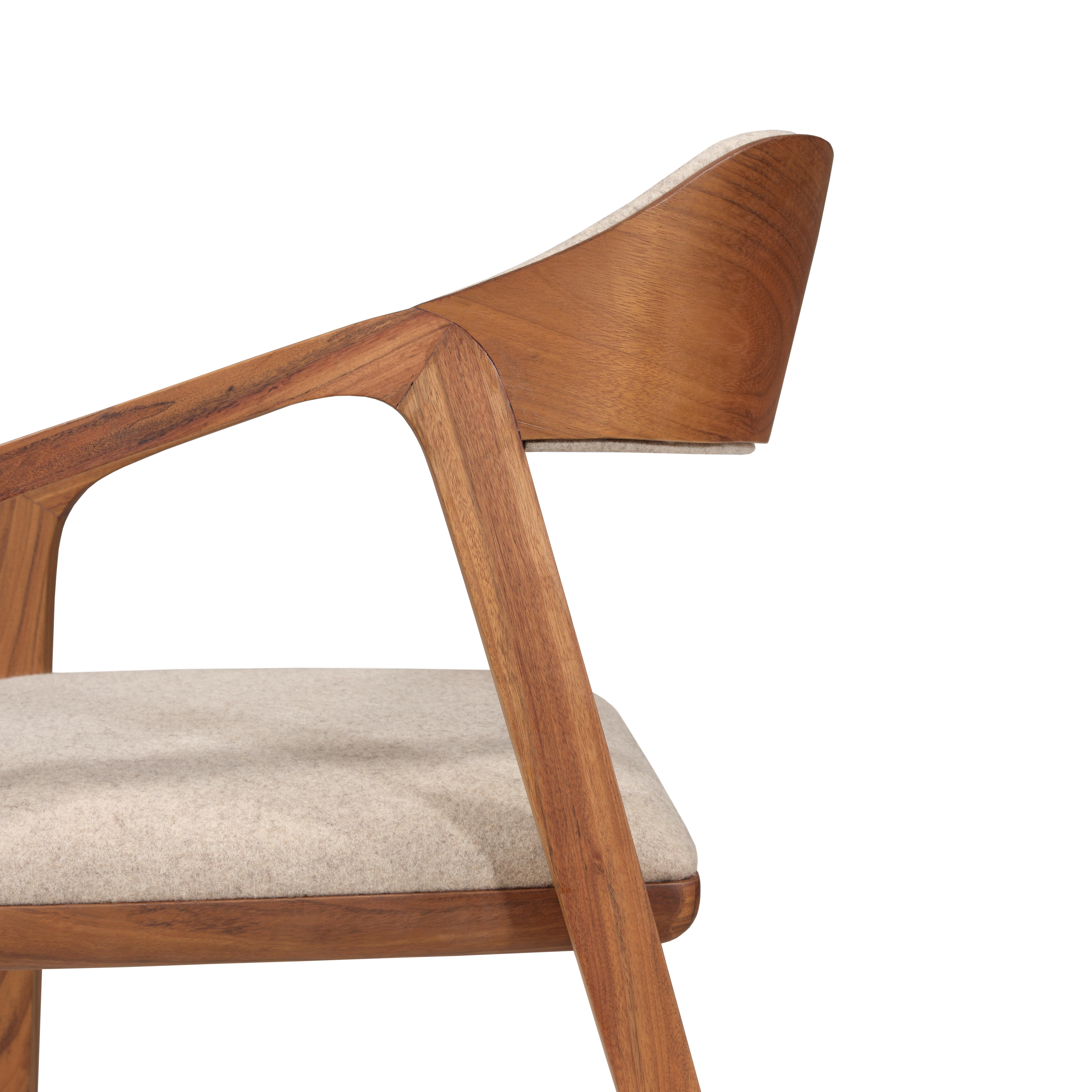 Woodwork Slomo Chair, Walnut For Sale