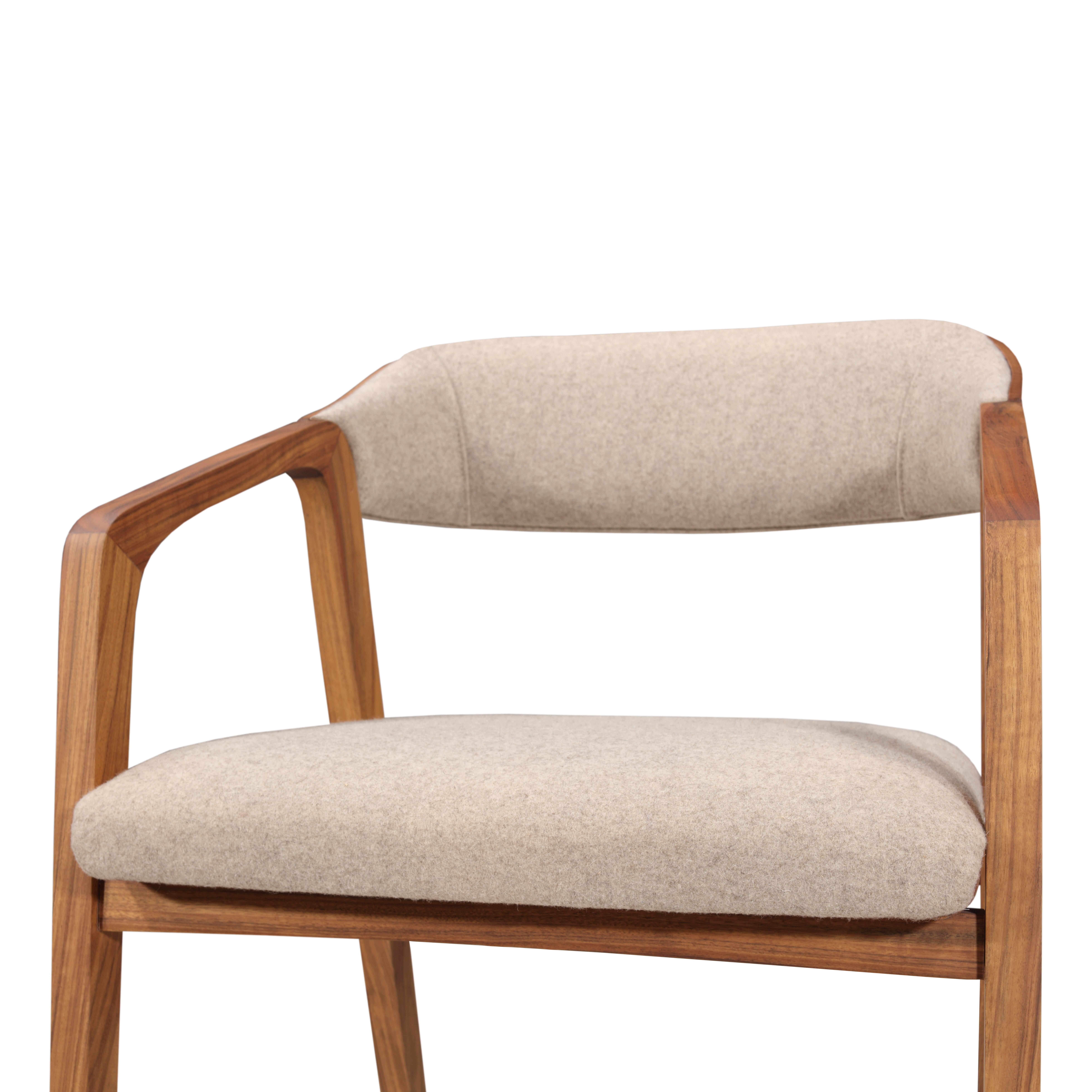 Fabric Slomo Chair, Walnut For Sale