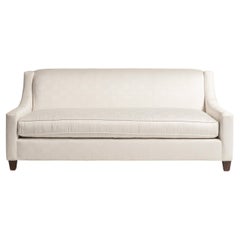 Divano Slope Arm, imbottito in seta beige, Baker Furniture