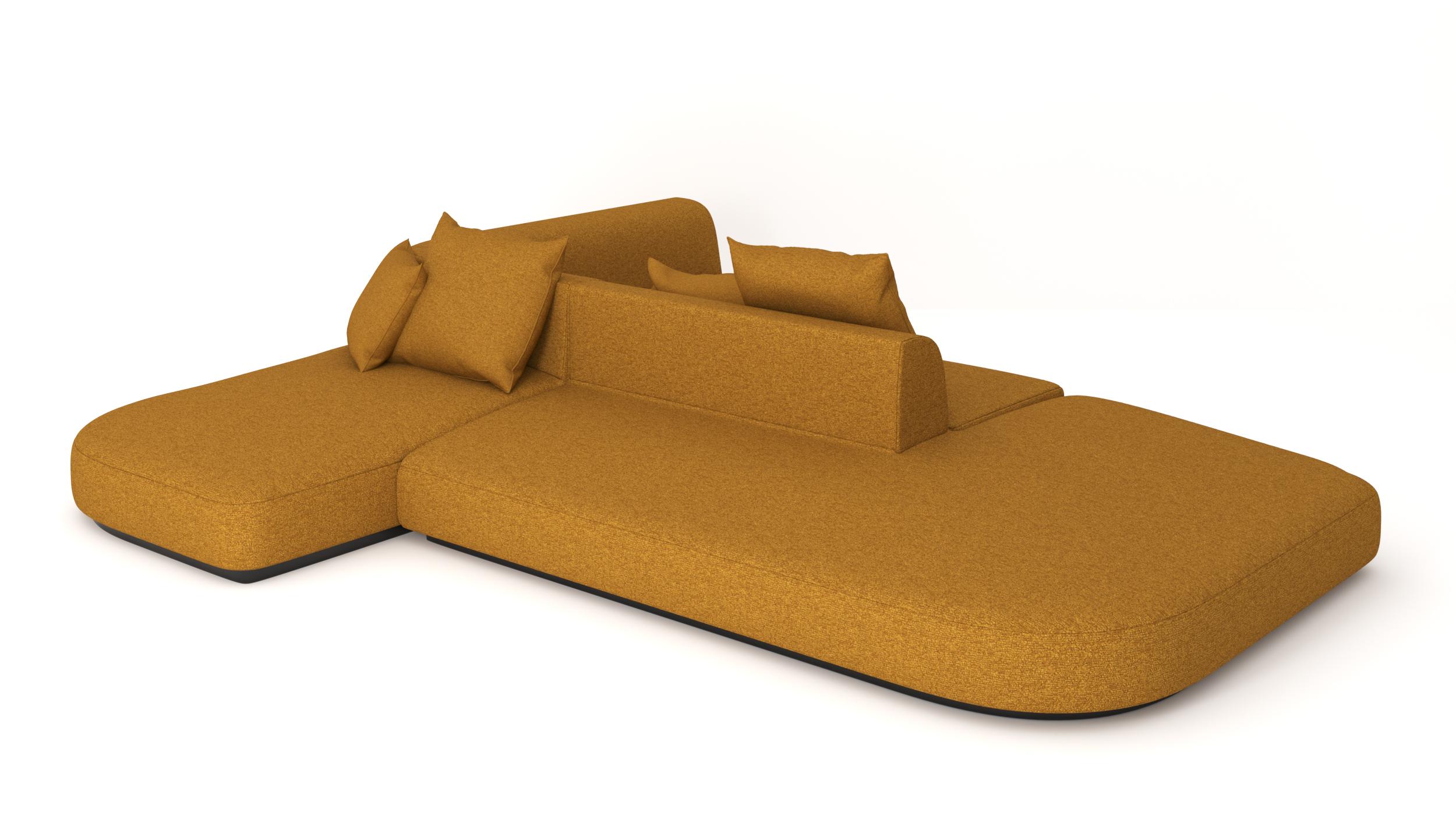 Italian Modular Sofa Slope by Andrea Steidl for Delvis Unlimited For Sale