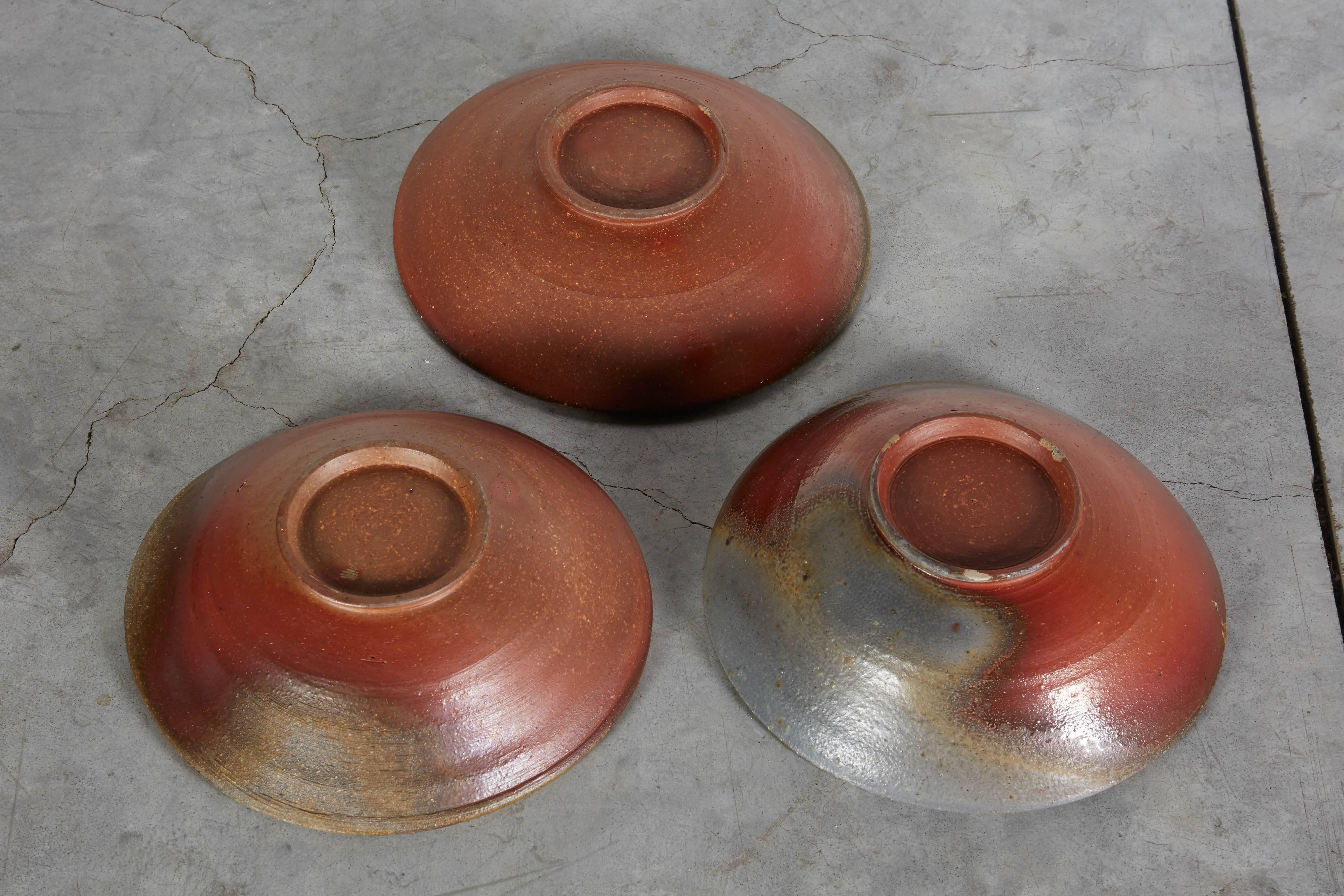Slow Fired Japanese Bizen Ware Bowls For Sale 1