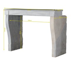 Slow Living Burgundy Bi-Color - Pearl/Blue-Grey & Sand-Beige Stone Fireplace