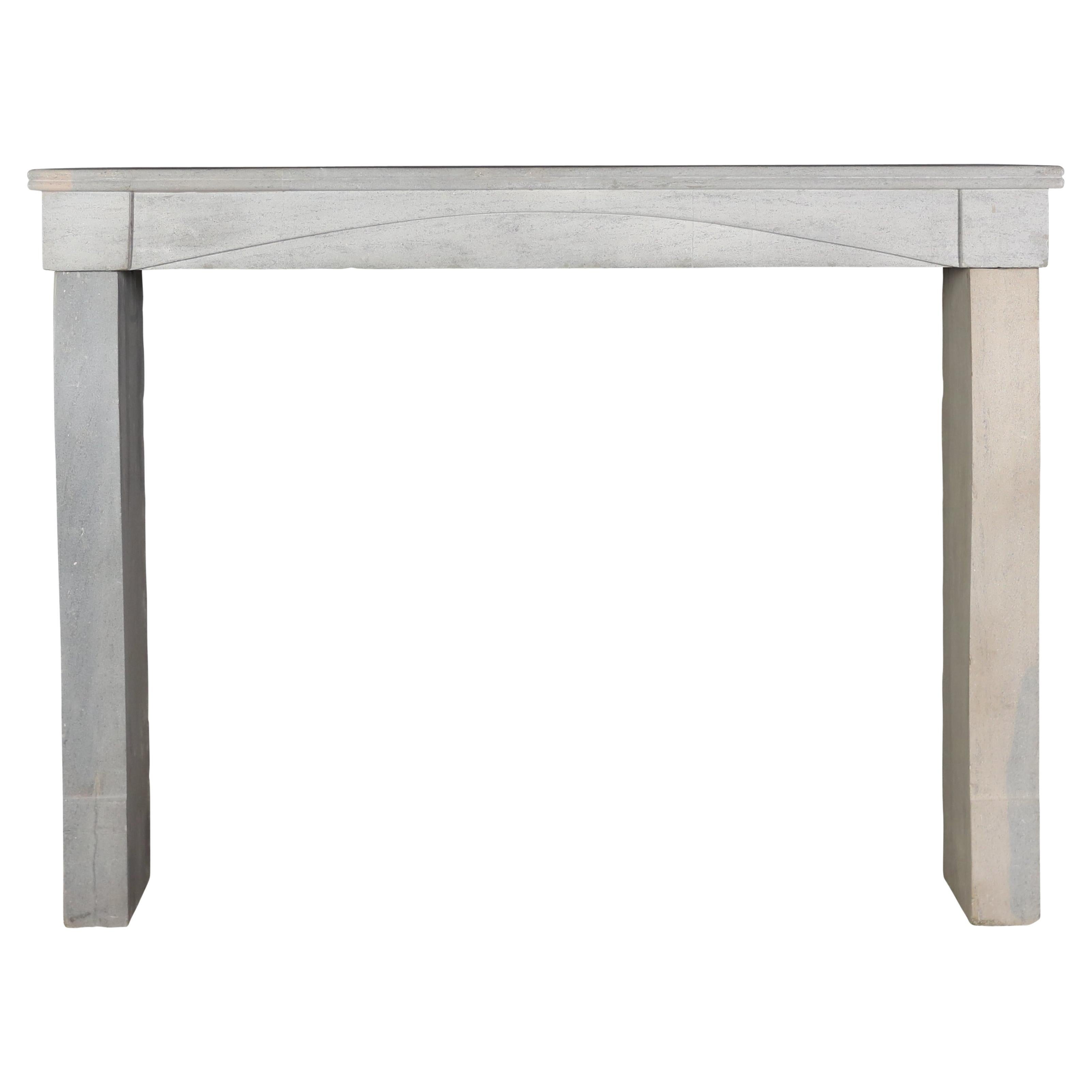 Slow Living Burgundy Bi-Color - Pearl/Blue-Grey & Sand-Beige Stone Fireplace For Sale