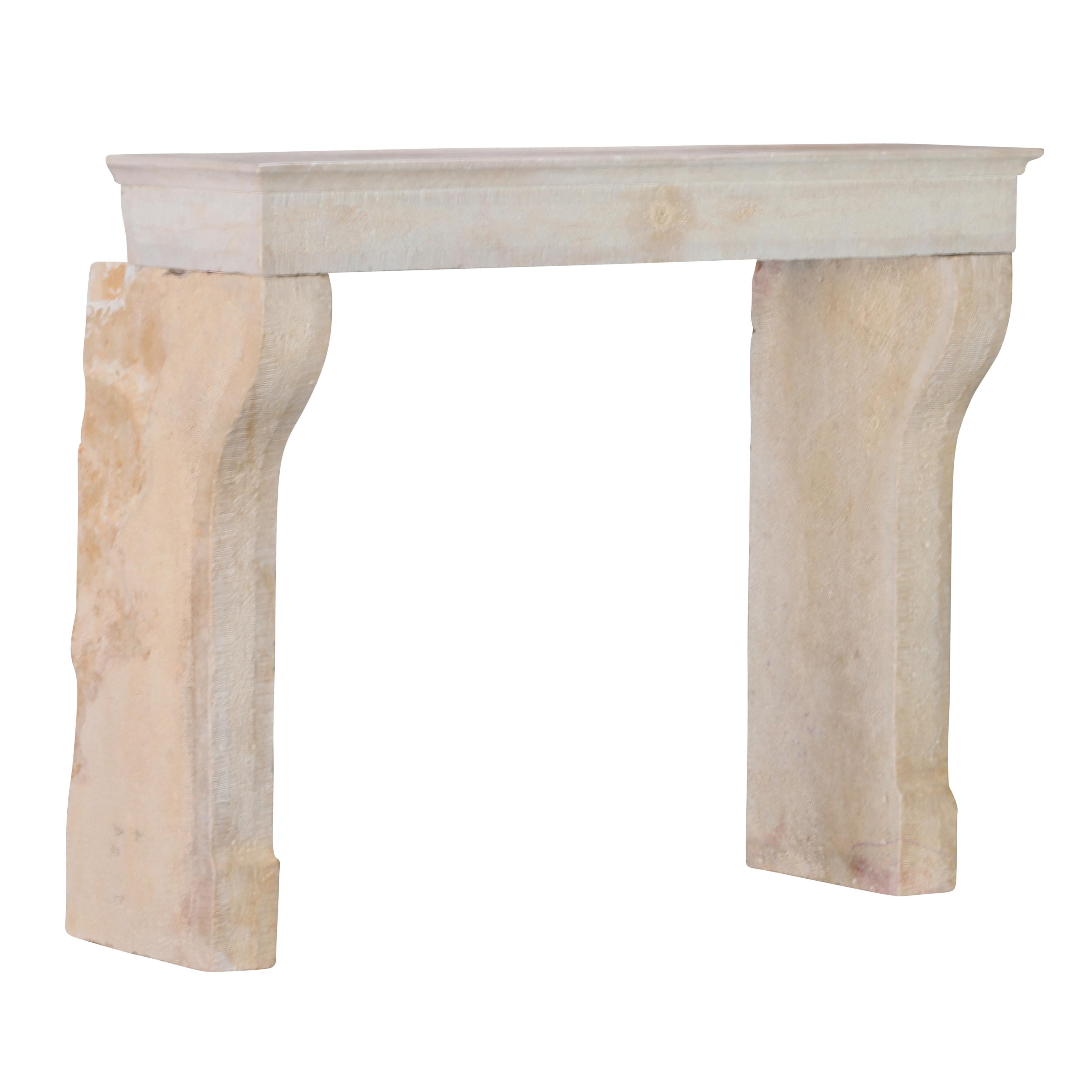 Slow Living Fine Rustic Limestone Fireplace Mantel For Sale 3