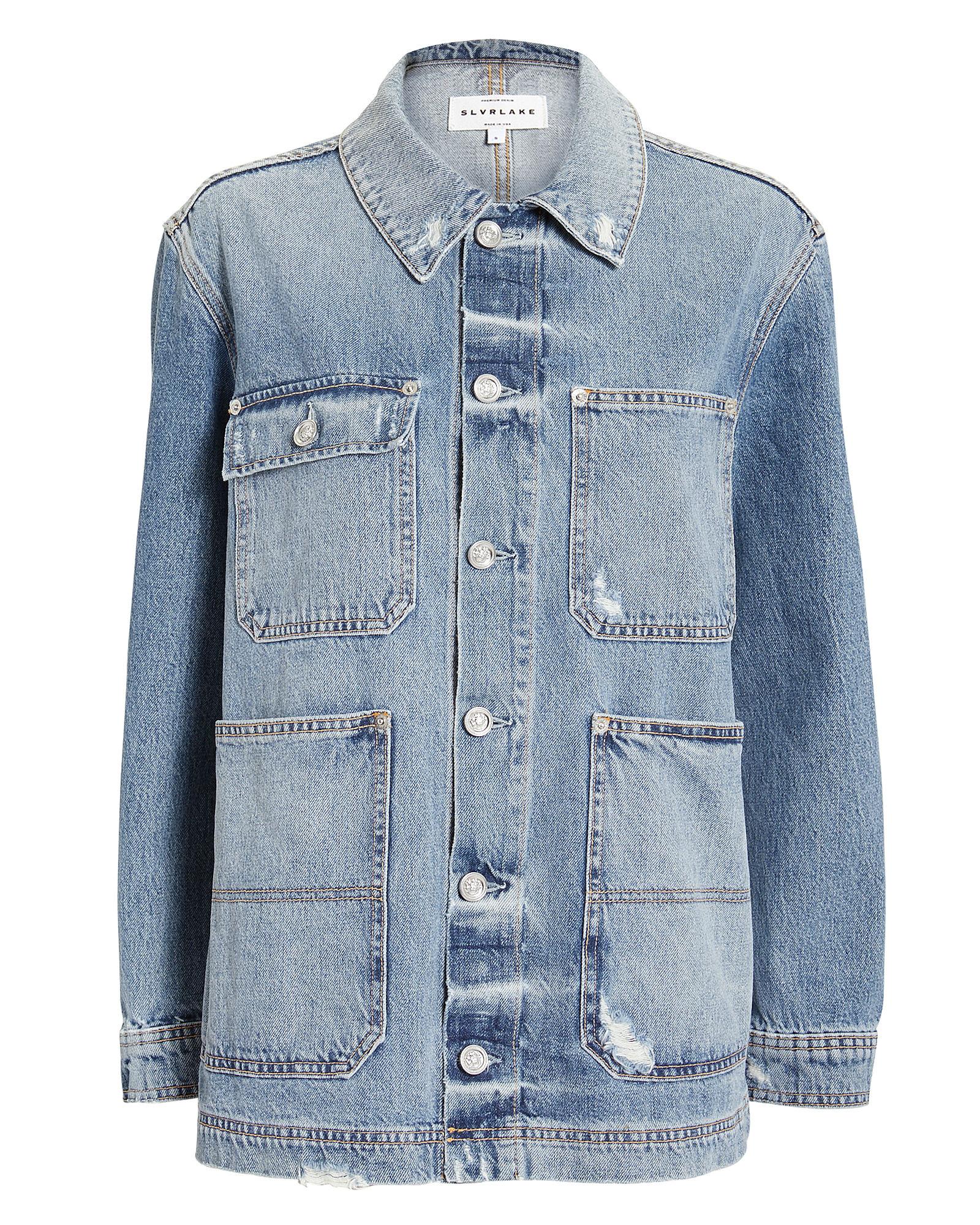 SLVRLAKE Worker Light-Wash Denim Jacket - US6 For Sale 2