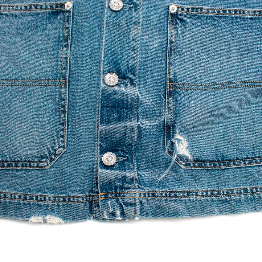 Blue SLVRLAKE Worker Light-Wash Denim Jacket - US6 For Sale