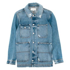 SLVRLAKE Worker Light-Wash Denim Jacket - US6