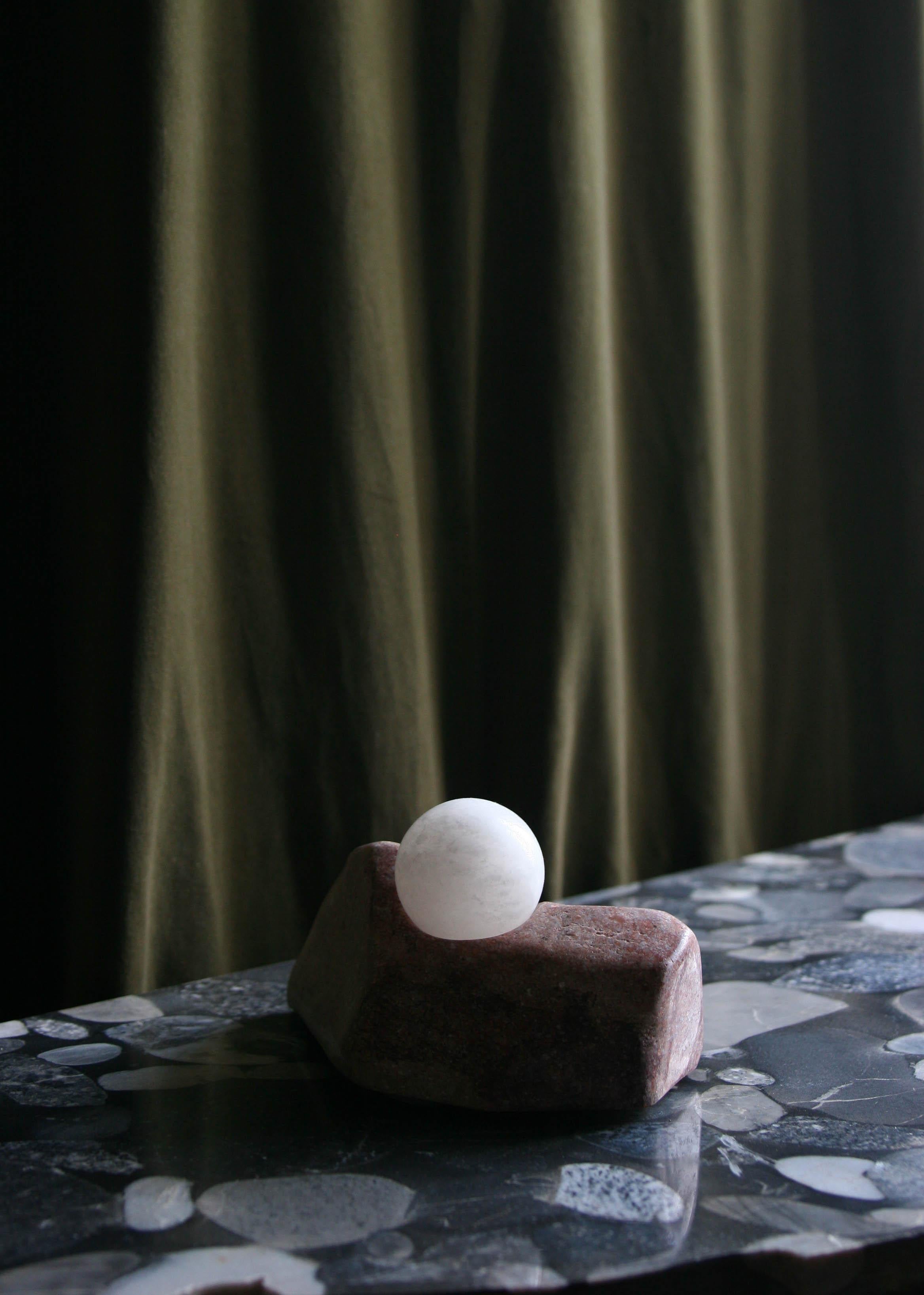 Bauhaus SM-00 Set Sculptural Lamp of Marble and Alabaster