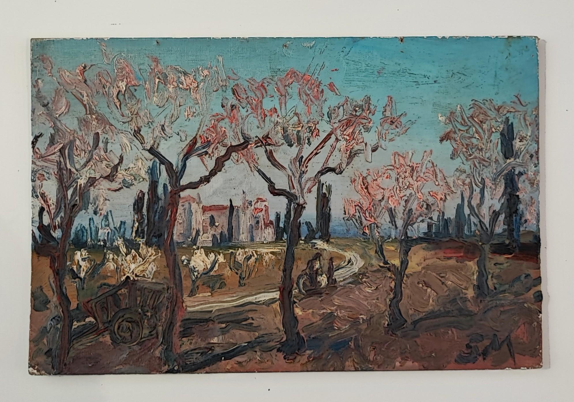 Paesaggio fiorito - Painting di S.M.