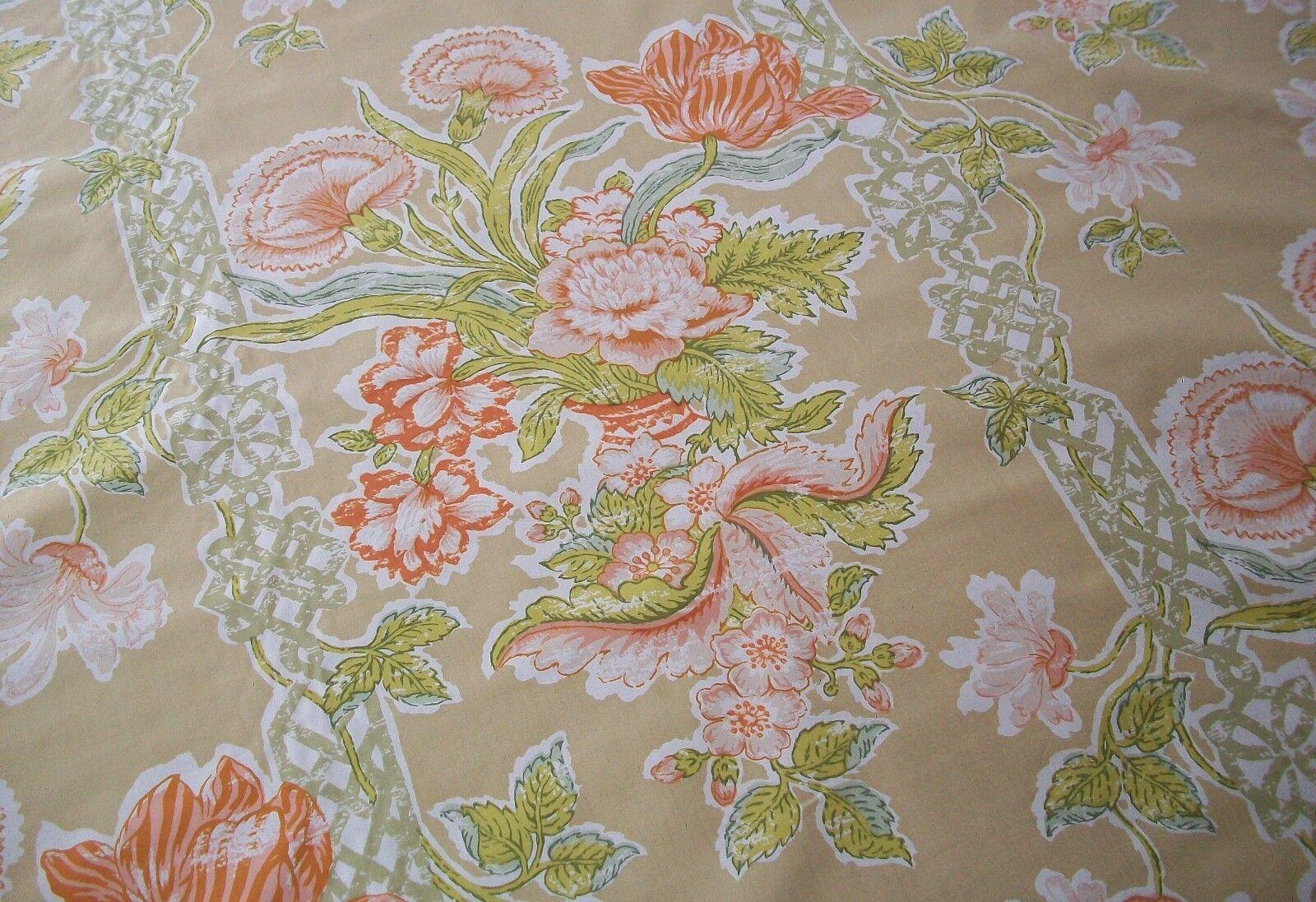 S.M. HEXTER CO. - 'Hirado' - tessuto stampato a mano della metà del secolo scorso - qualità molto pregiata - 100% cotone smaltato - adatto per artigianato/pillow/rivestimenti per finestre/imbottiture leggere - Stati Uniti - anni '50 circa.

Ottime
