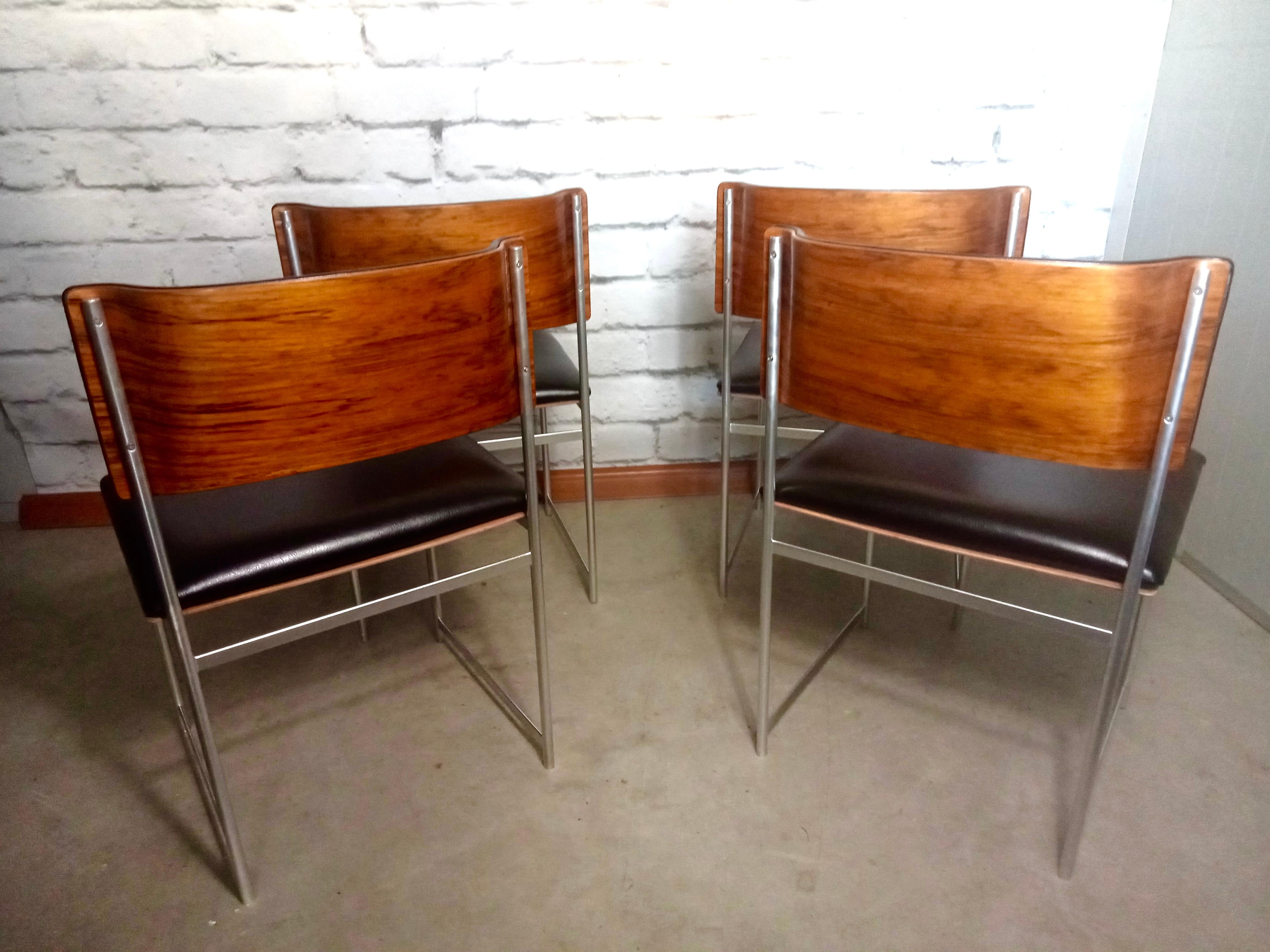 Sm08 Pastoe Chairs by Cees Braakman, 1950’s 5