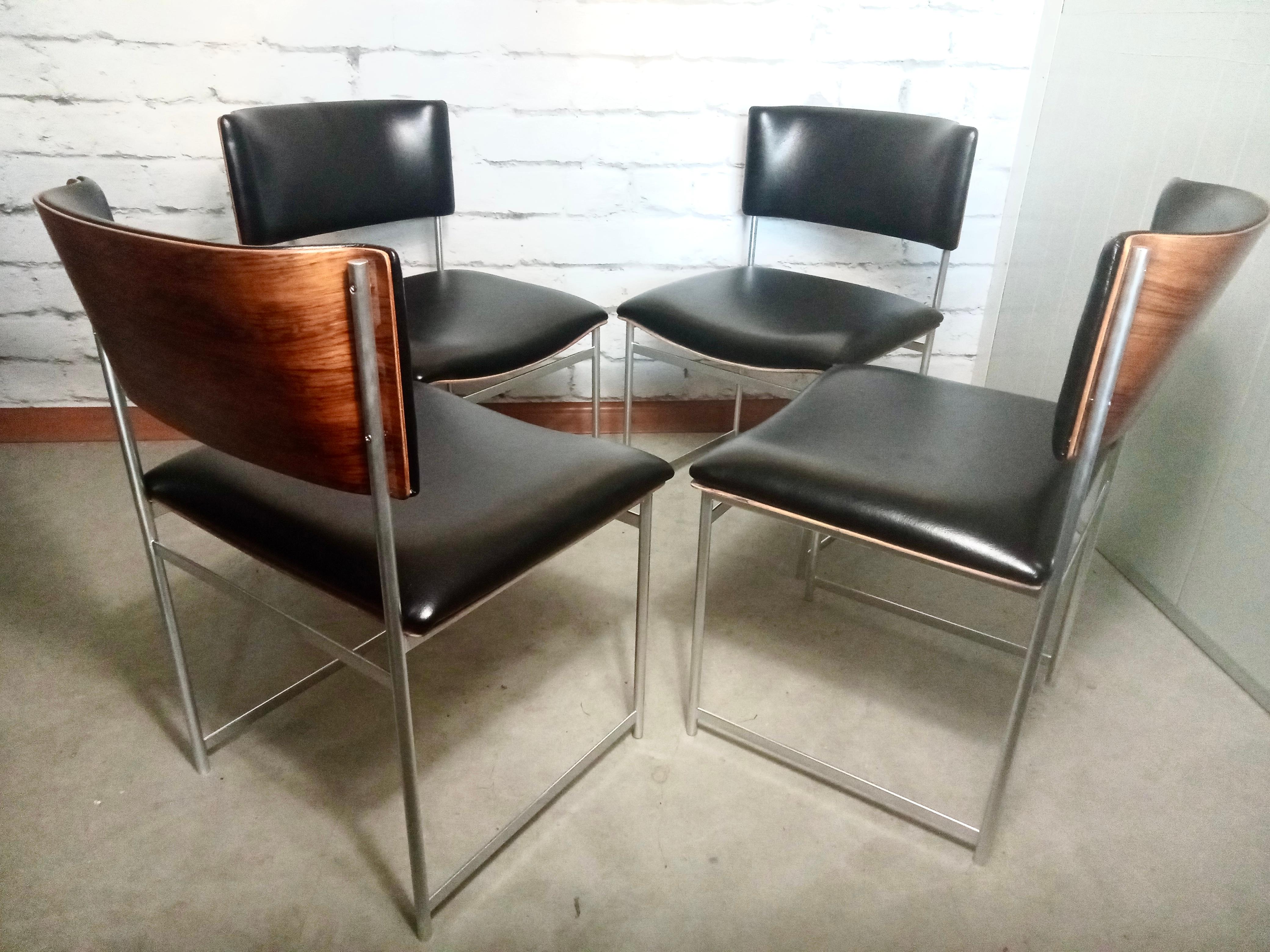 Mid-20th Century Sm08 Pastoe Chairs by Cees Braakman, 1950’s