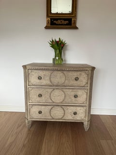 Smal Swedish Chest of Drawers (19th Century, Gustavian-Style, Painted)