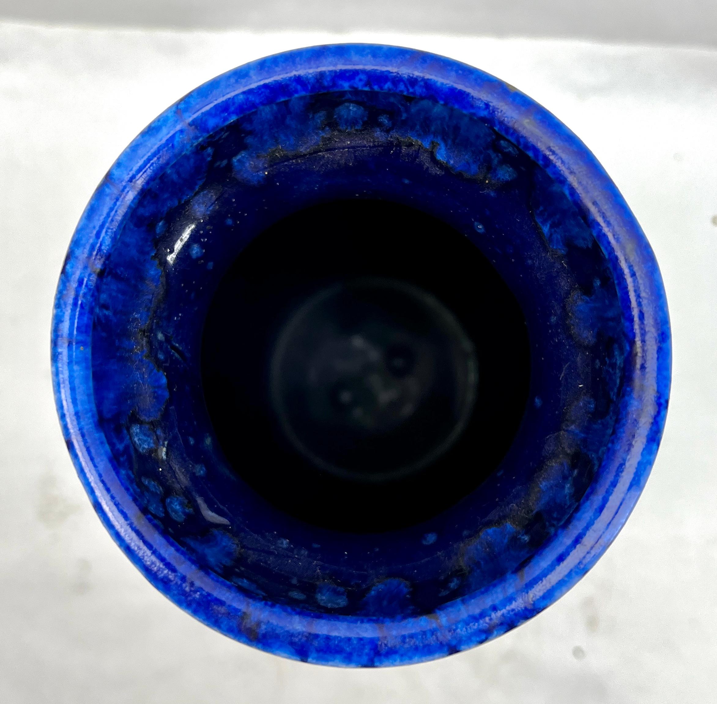 XX secolo Vaso piccolo Cobalt Bleu 'Scheurich, modello 242-22 W-Germania, anni '60 in vendita