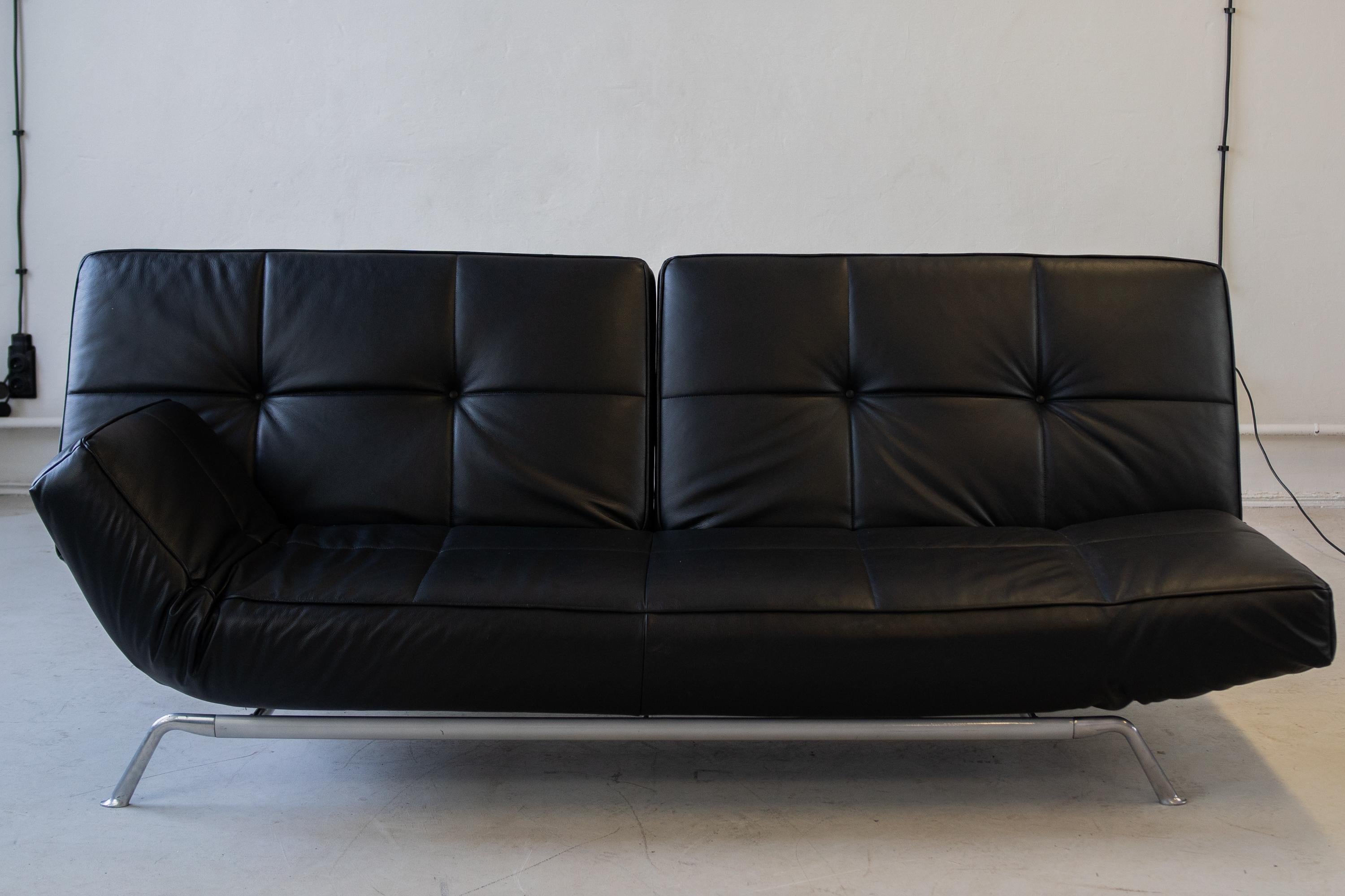 Metal Smala sofa with pouf by Pascal Mourgue,  for Ligne Roset For Sale