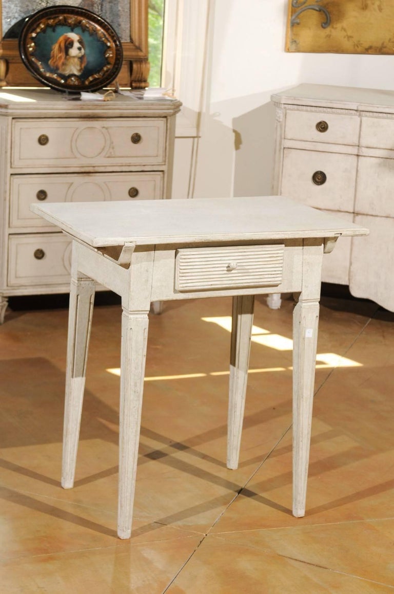 Småland Swedish Gustavian Style Painted Side Table, circa 1880 For Sale