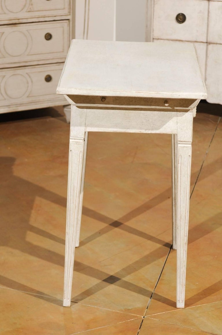 Småland Swedish Gustavian Style Painted Side Table, circa 1880 For Sale