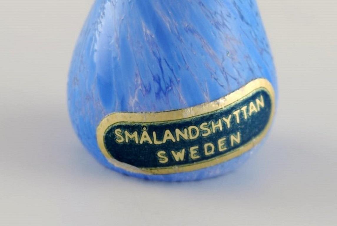 Swedish Smålandshyttan, Sweden. Seven mushrooms in mouth-blown art glass. 1960/70s.