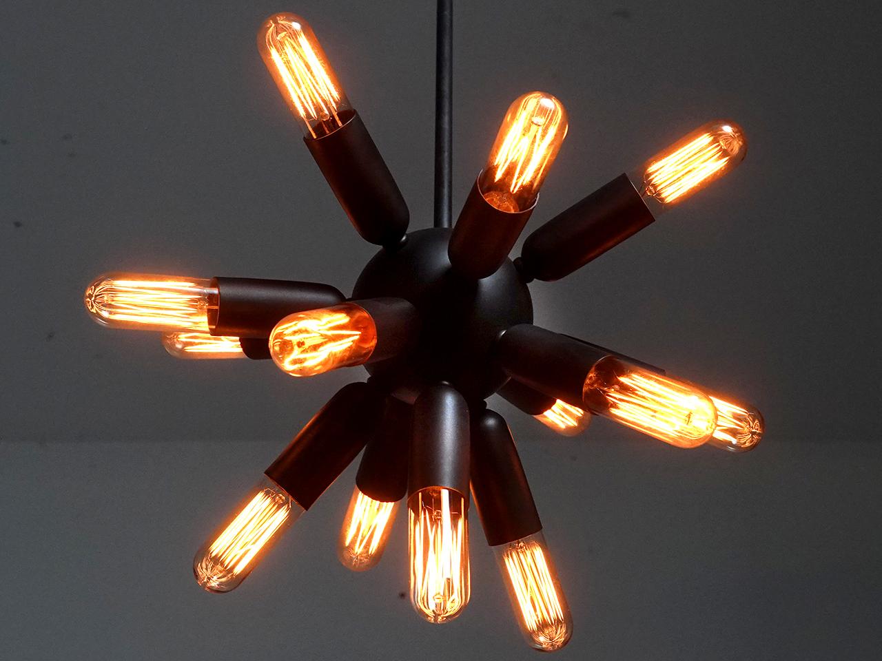 American Small 13 Bulb Starburst Chandelier For Sale