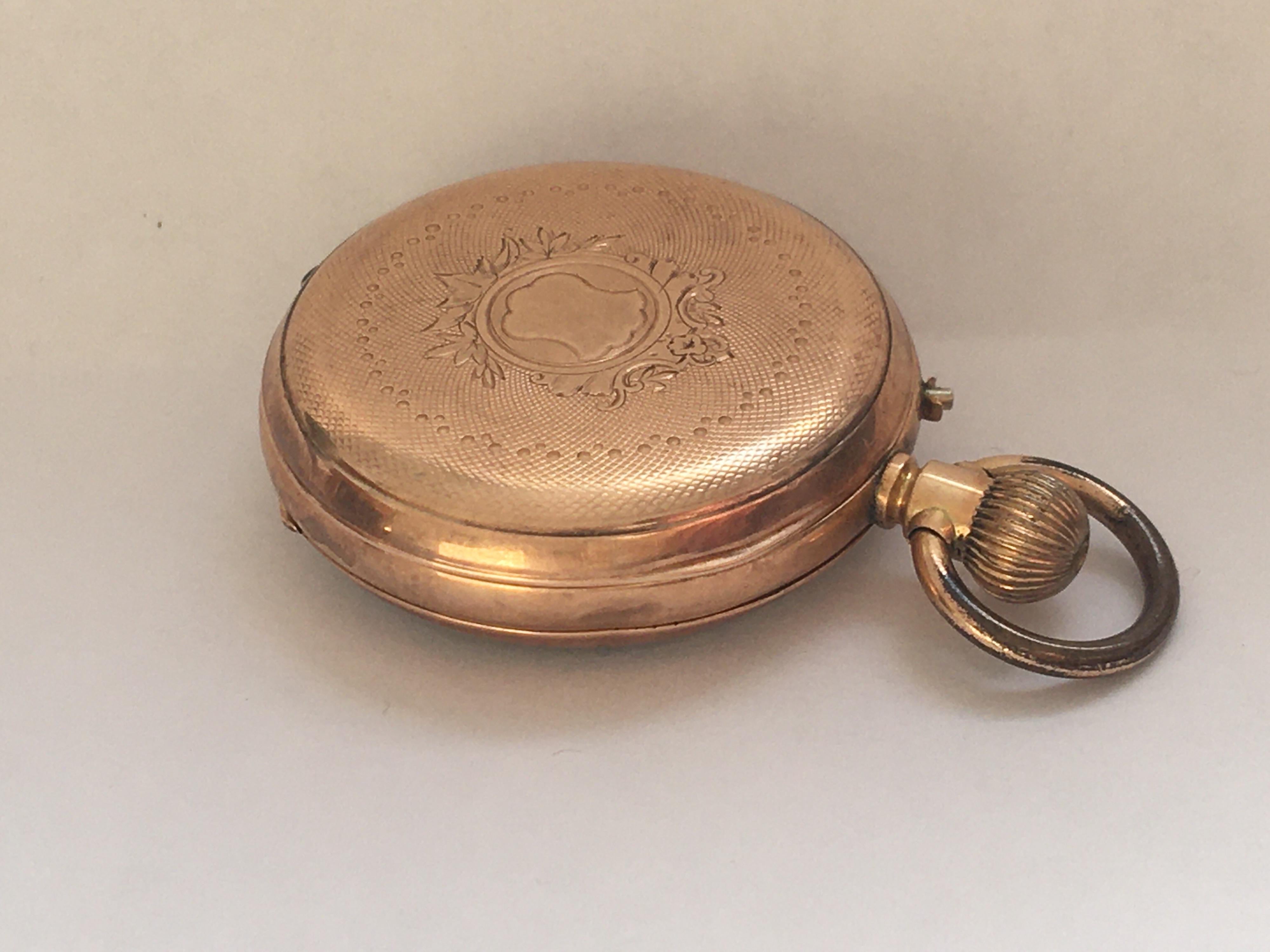 Small 14 Karat Gold Antique Ladies Pocket Watch In Fair Condition For Sale In Carlisle, GB