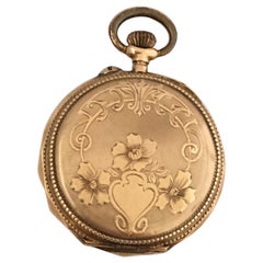 Small 14 Karat Gold Key-Less Fob / Pocket Watch, circa 1900