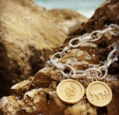 Small 14 KT Yellow Gold Chinese Zodiac Tiger Pendant