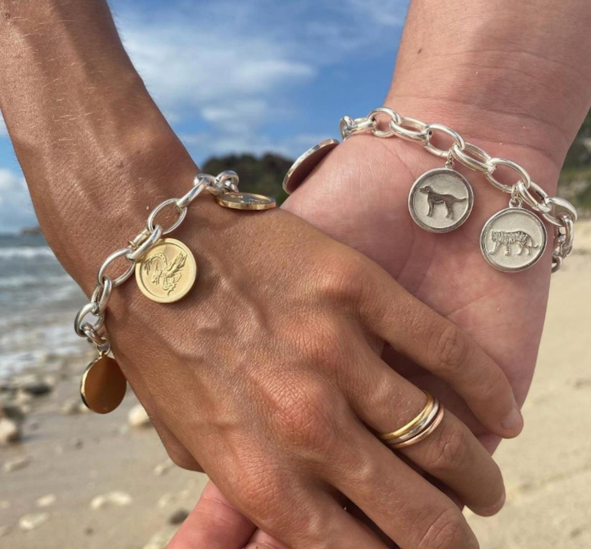 da uomo o donna Piccolo ciondolo a forma di tigre dello Zodiaco cinese in oro giallo 14 KT in vendita