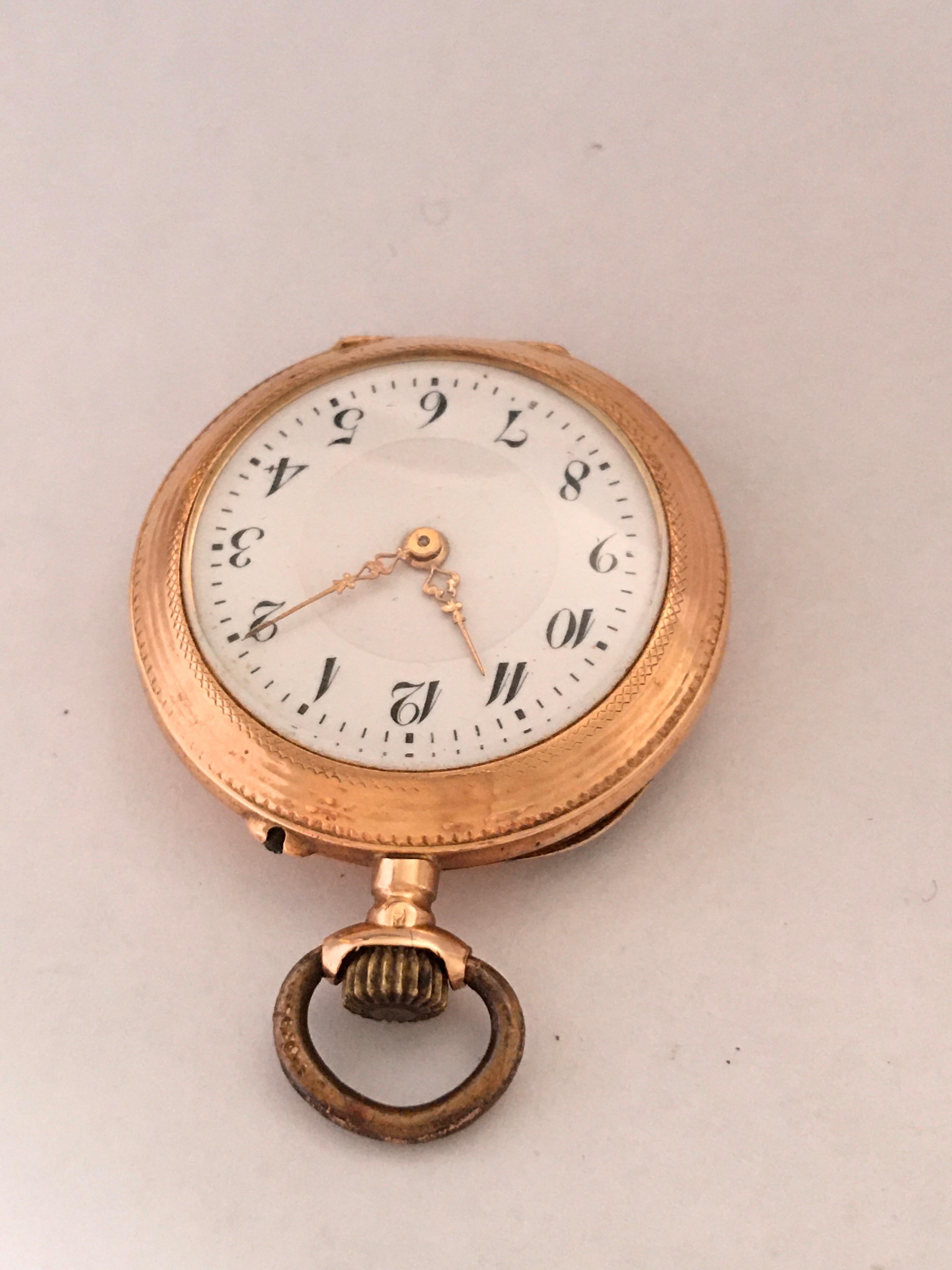 Small 14 Karat Gold Antique Fob / Pocket Watch 2