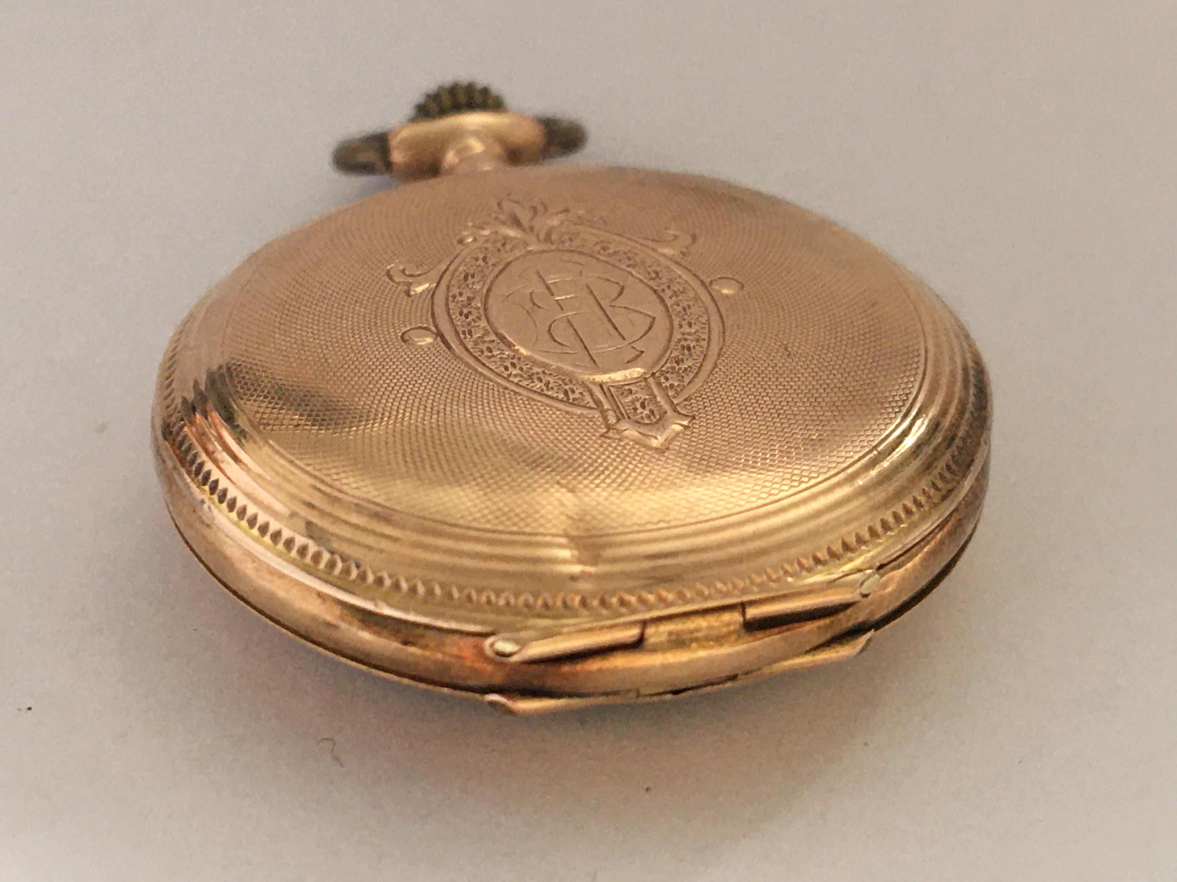 Small 14 Karat Gold Antique Fob / Pocket Watch 3