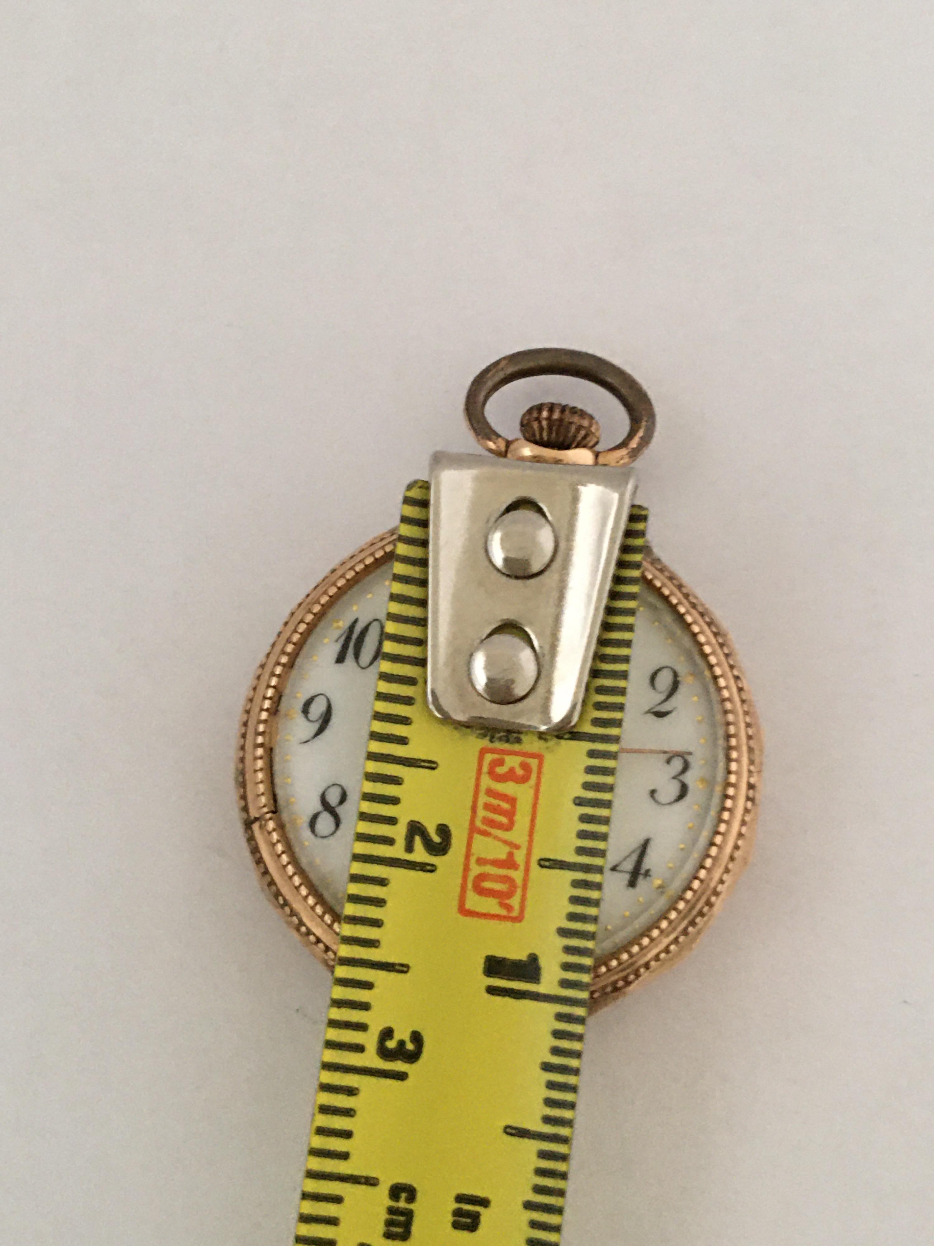 Small 14 Karat Gold Key-Less Fob / Pocket Watch, circa 1900 For Sale 3