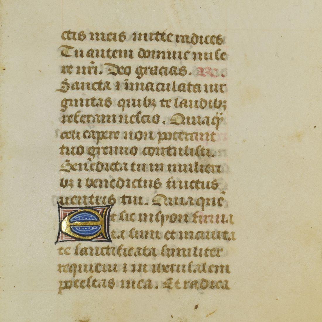 Französische beleuchtete Vellum-Bücherseite, Handschrift aus dem 15. Jahrhundert im Zustand „Gut“ im Angebot in Buisson, FR