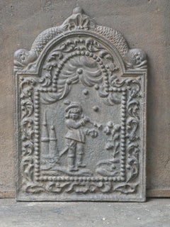 Small 17th Century Dutch Louis XIV 'Bubble Blower' Fireback