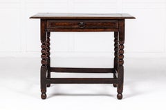 Small 17th Century English Oak Side Table