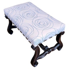 Small 17th Century French Provincial Louis XIV Footstool in Circassian Walnut