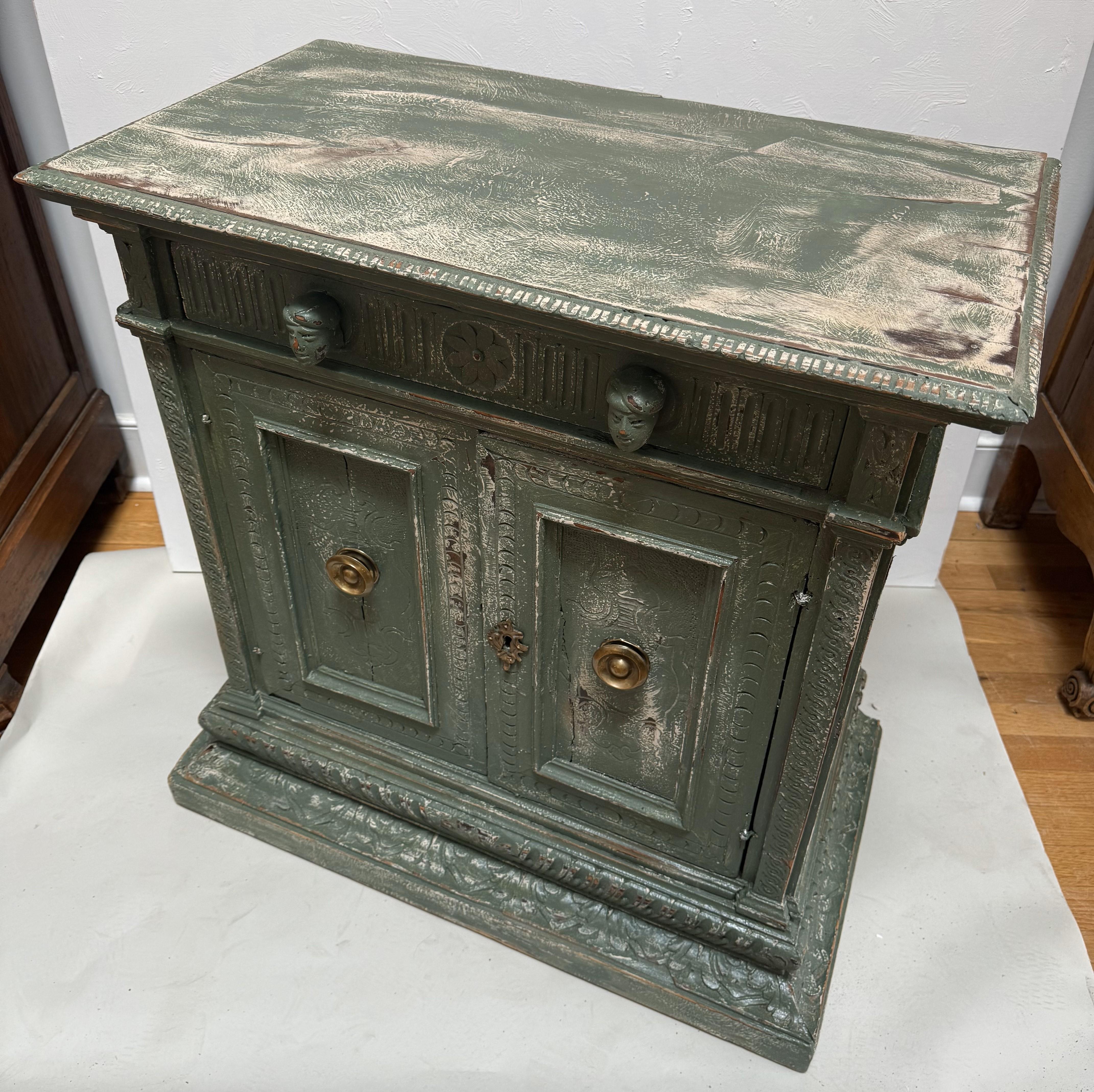Metal Small 17th Century Italian Renaissance Credenza For Sale