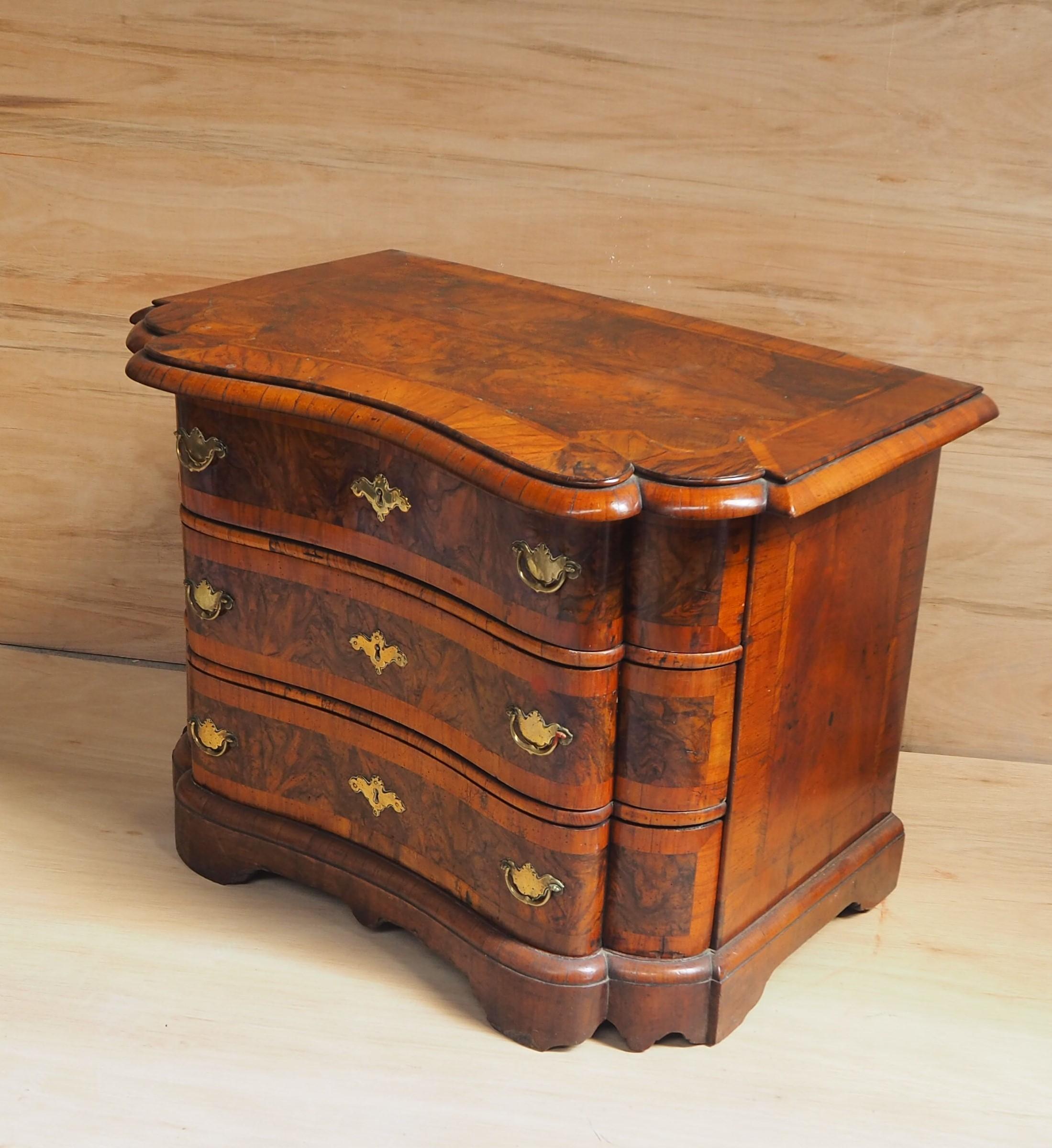 European Small 17th Century Walnut  Venetian Chest For Sale