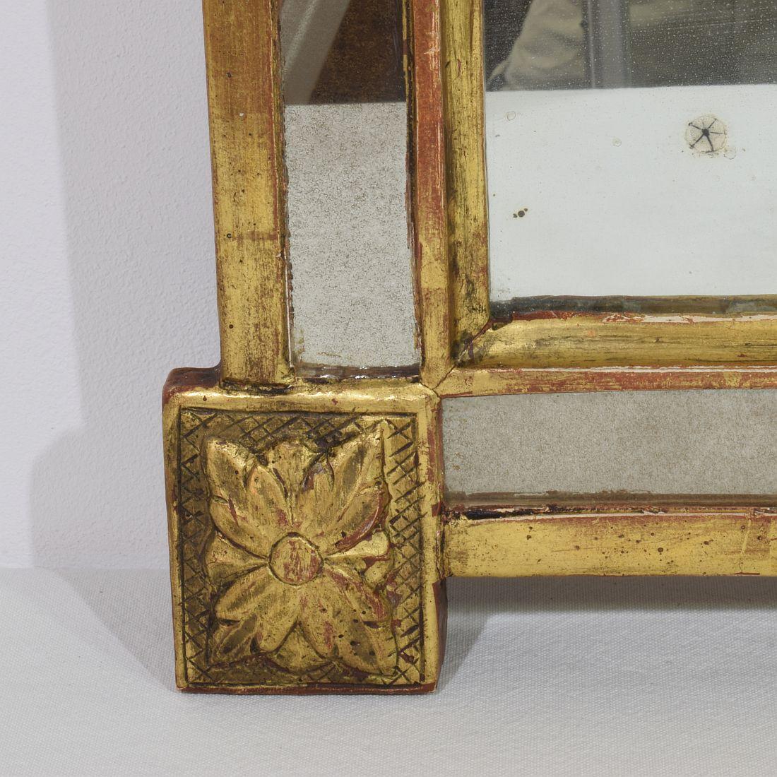 Small 18/19th Century French Giltwood Louis XVI Style Mirror For Sale 8