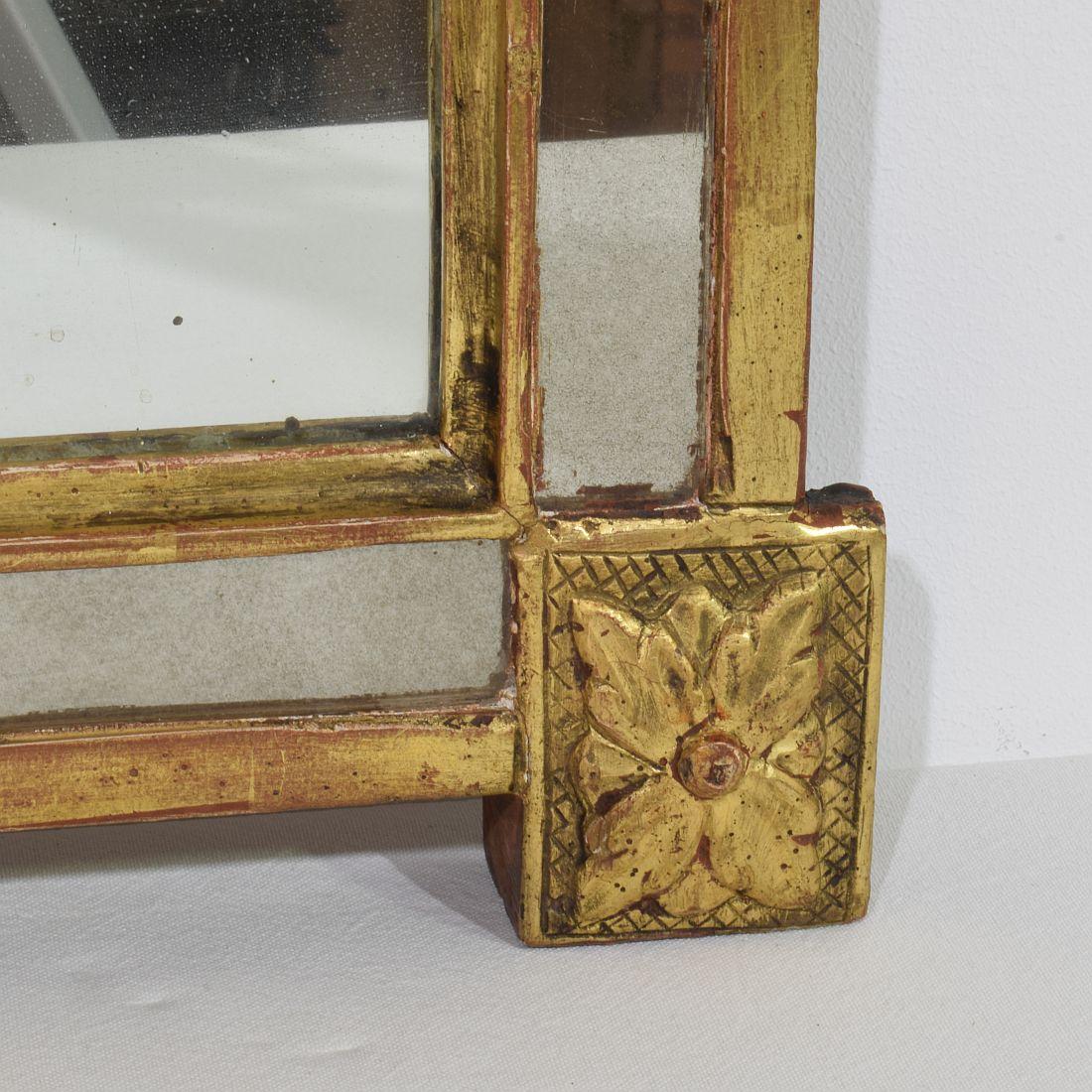 Small 18/19th Century French Giltwood Louis XVI Style Mirror For Sale 9