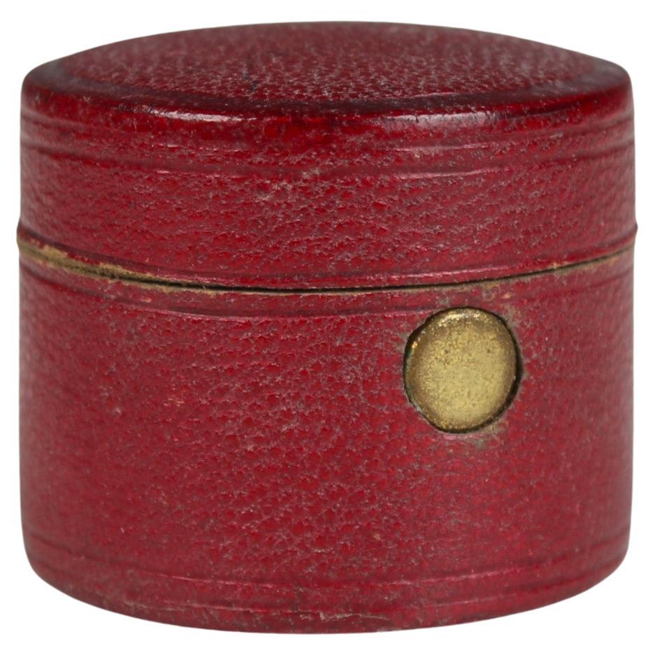 Wonderful antique travel inkwell in a cover of red leather.
France, early 19th Century.







