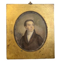 Small 1880s Portrait of a Gentleman in Gilt Frame