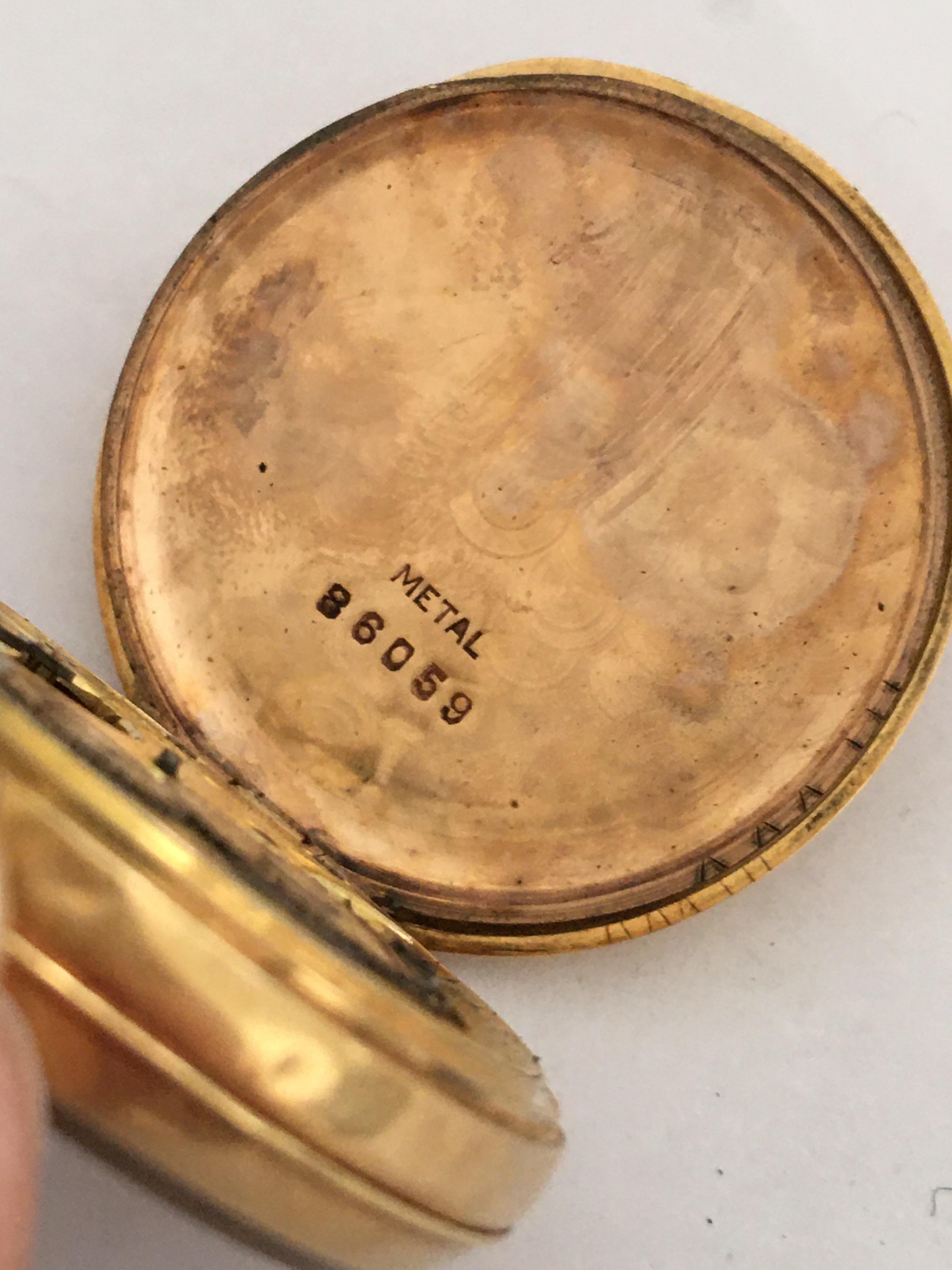 Small 18 Karat Gold John Barrel Pocket Watch 5