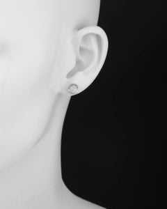 Small 18k White Gold & Diamond Disc Earstuds