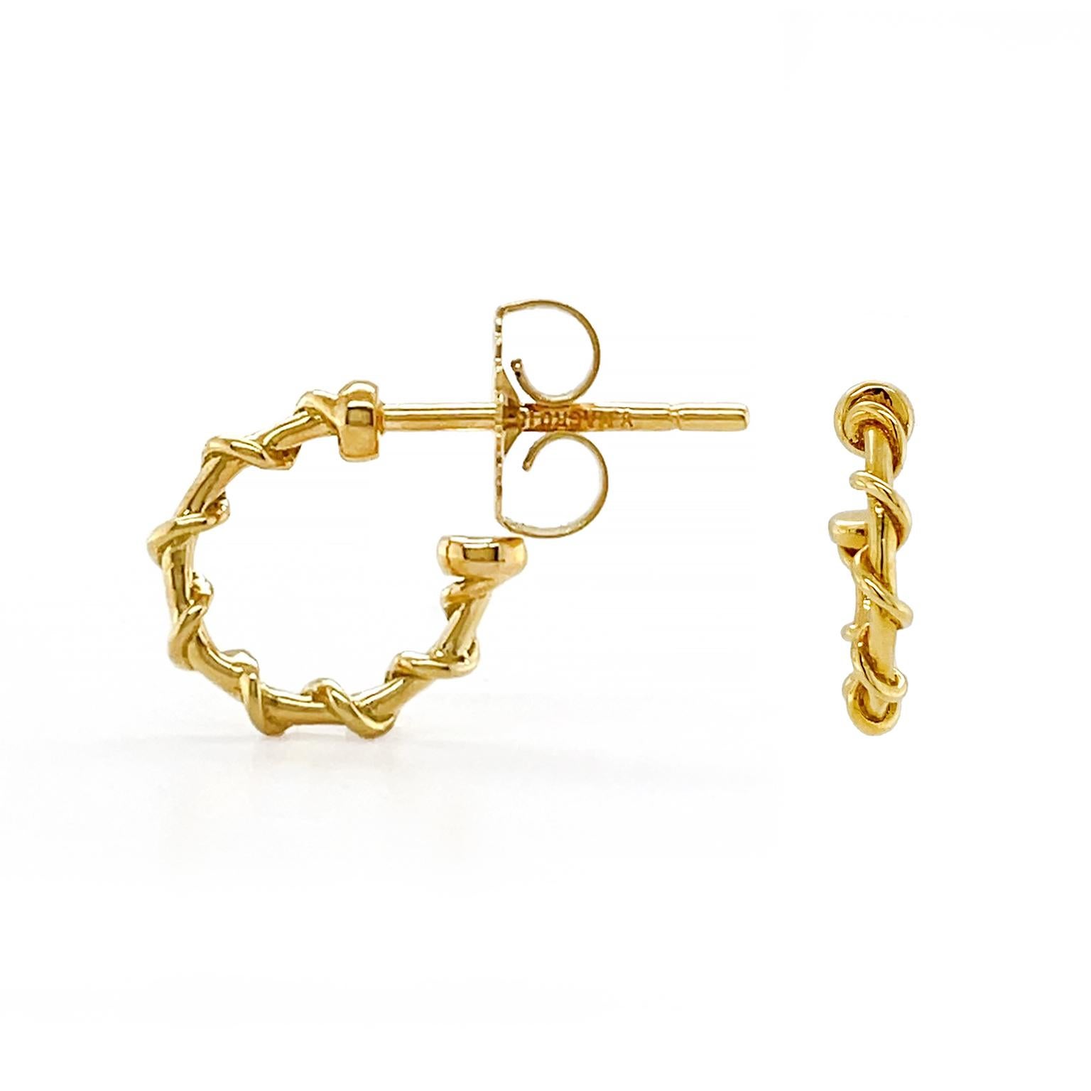 rope hoop earrings gold