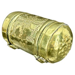 Small 18th Century Brass Two Compartment Brass Container