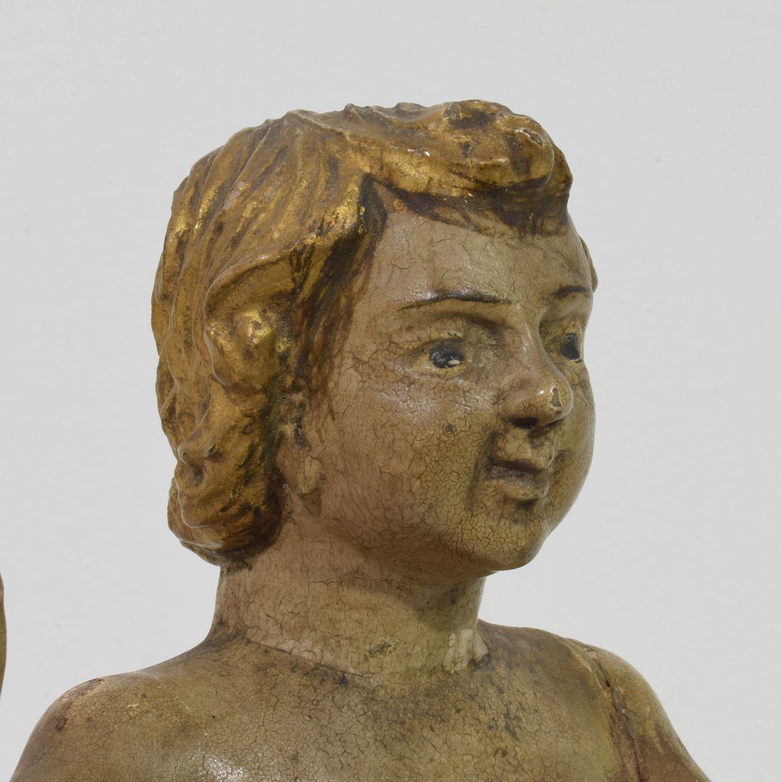 Small 18th Century Carved Baroque Spanish Baby Christ, Nino, Santo 7