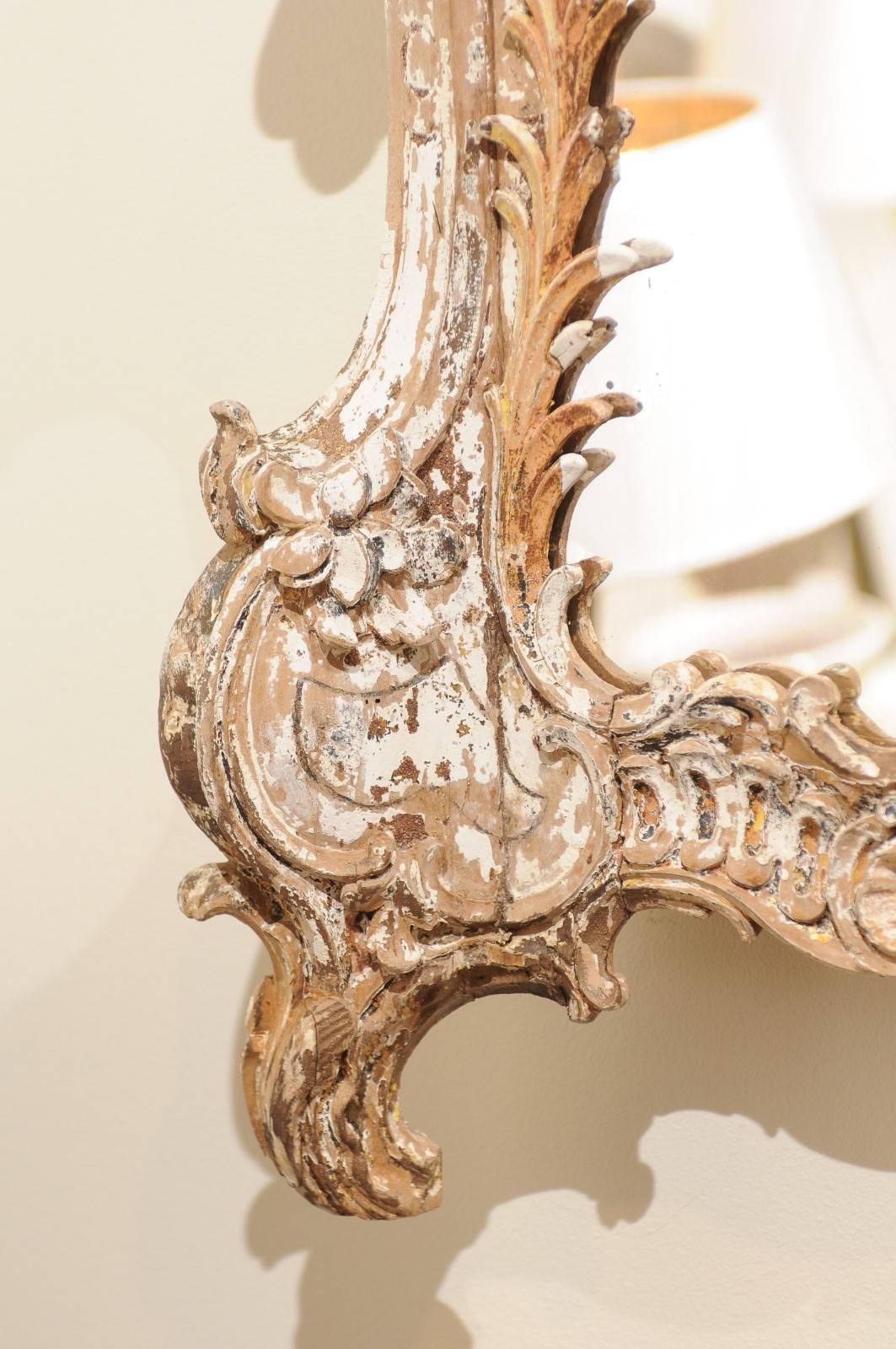 Small 18th Century Carved Wood Venetian Mirror 2