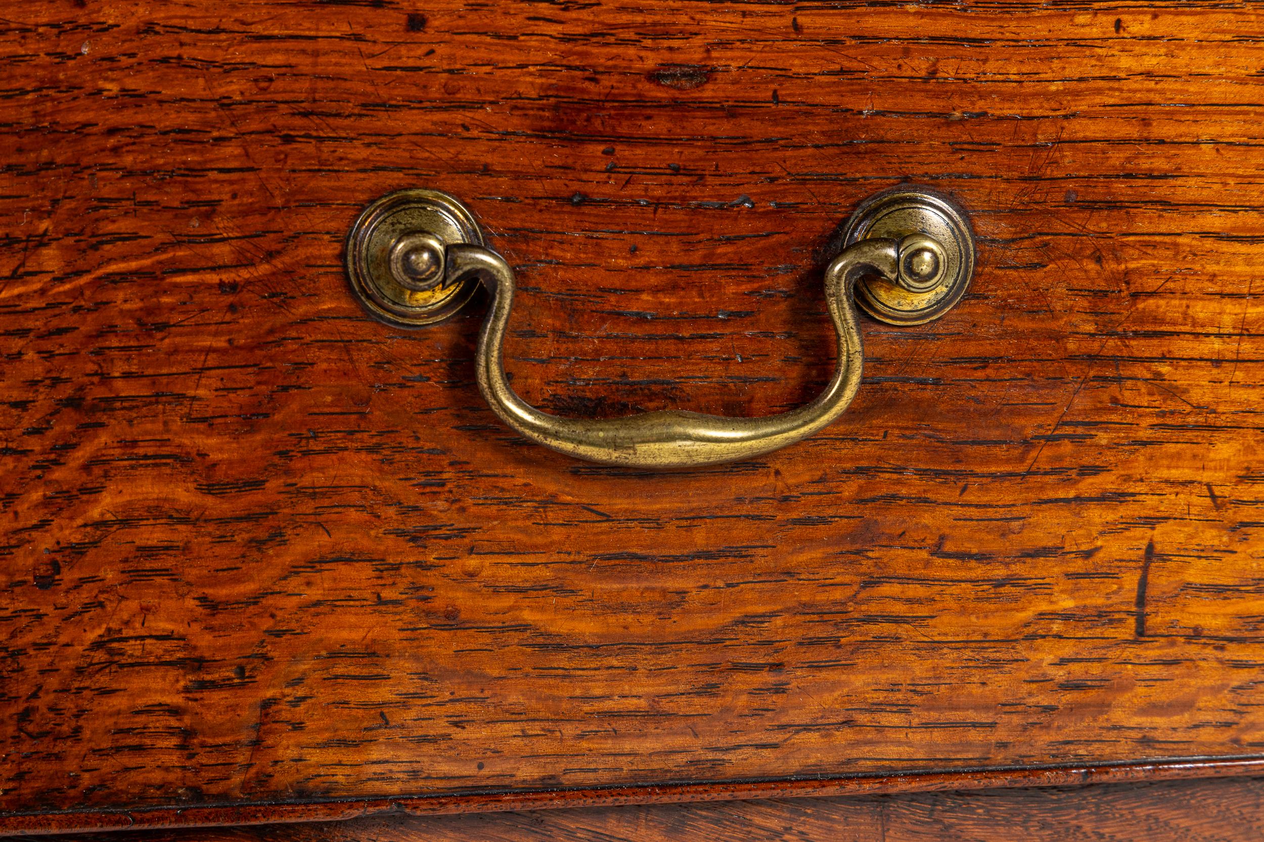 Small 18th Century English Oak Dresser Base For Sale 1