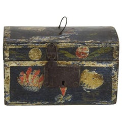 Small 18th Century French Folk Art Wedding Box from Normandy